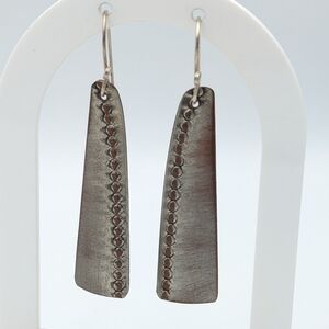 Artisan made dangle metal earrings